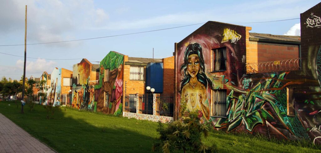 Mural-Galerie in Bogotá's