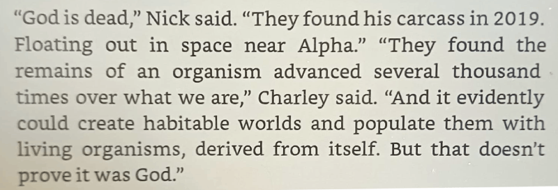 Zitat aus dem Philip K Dick Buch "Our Friends from Frolix 8"