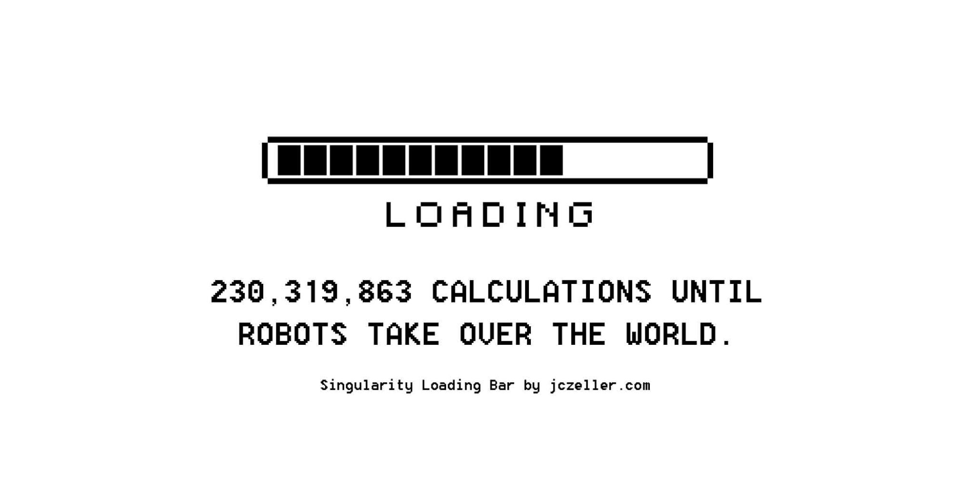 230,319,863 CALCULATIONS UNTIL ROBOTS TAKE OVER THE WORLD