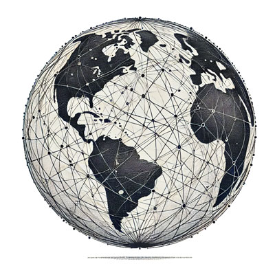 Illustration of a complex globe